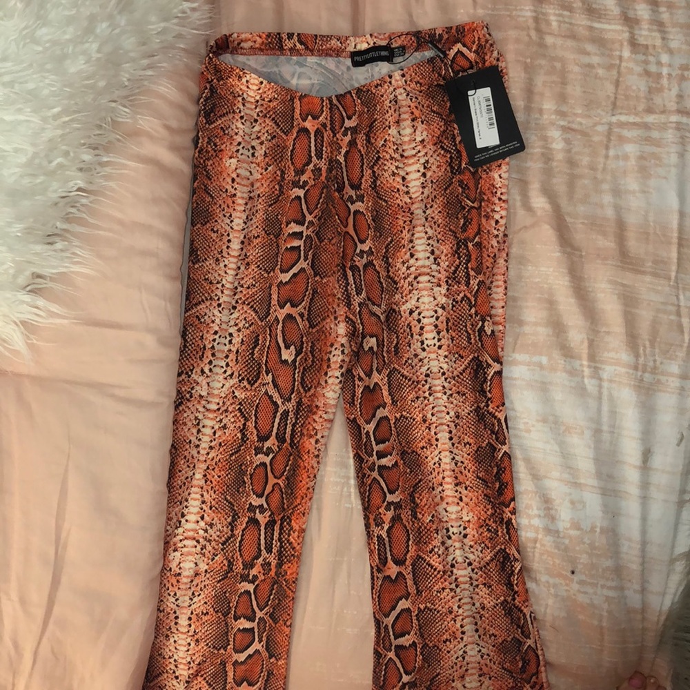 Pretty Little Thing Snake Flare Pants